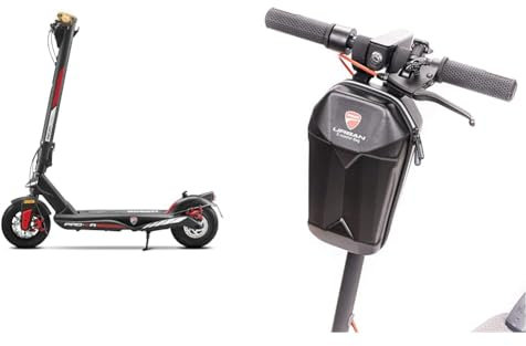 DUCATI Corse Pro-III R, Monopattino Elettrico, Frecce Direzionali Integrate, Pneumatici 10 & Borsa Waterproof per Monopattini Elettrici
