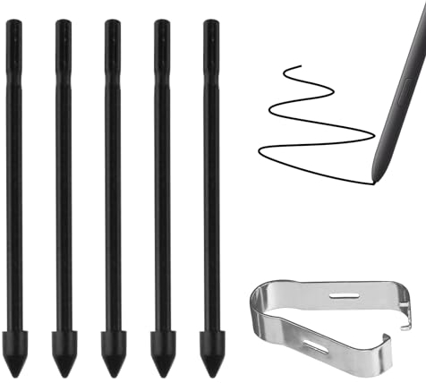 5 PCS Puntas de S Pen, Stylus Pen Puntas de Recambio, Compatibles con Samsung Galaxy Tab S6/S6lite/S7/S7+/S7FE/S8/S8+/S8Ultra/S21Ultra/S22Ultra/S23Ultra/Note10/Note10+/Note20/Note20Ultra, ABS (Negro)