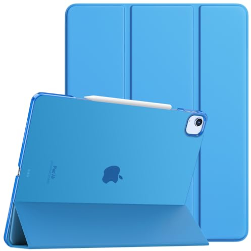 TiMOVO für iPad Air 13 Zoll Hülle M2 2024, Schlanke Hülle für iPad Air 13 (M2), Unterstützt Touch ID, Auto Schlaf/Aufwach Schutzhülle mit Transluzent Rückhülle, iPad Air 13 Hülle, Blaue Welle