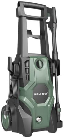 BRASQ Hochdruckreiniger HPW150 - Hochdruckpistole - 2000 Watt - 150 bar - max. 468 Liter/Stunde - Inklusive Zubehör - Komplettes Set
