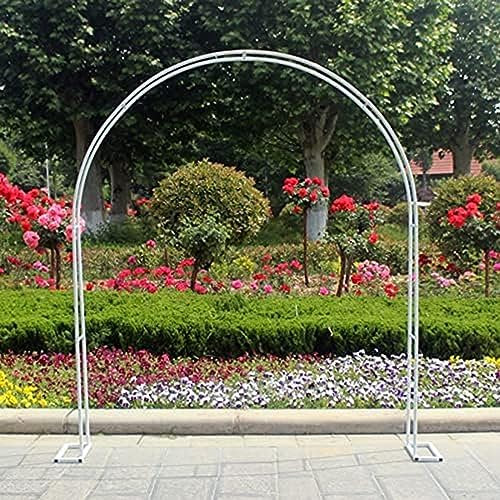 Arco da Giardino con Base, Pergolato in Metallo Piante Rampicanti, Arco da Matrimonio per Giardino Prato Cortile Patio, pergolato in Metallo Robusto Largo 180×220 cm,Green,240×220cm