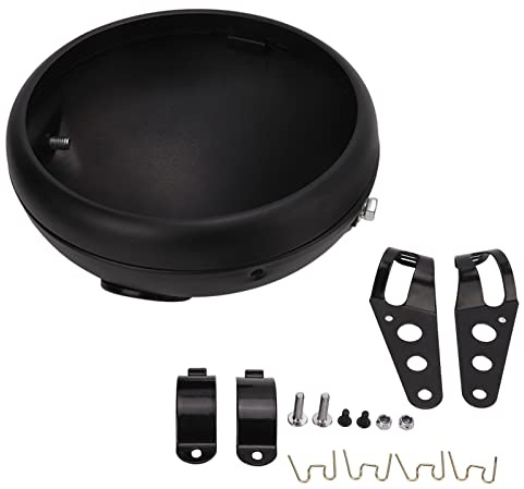 AOWINHIT Boîtier de Phare de Moto en Métal 7 Pouces, Support de Seau Universel pour Phare LED, Tubes de Fourche de 38 à 51mm,Autres