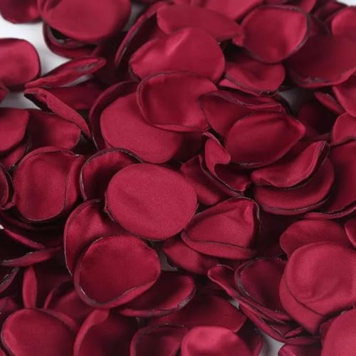 ZFISH 100/200/300 pezzi colorati romantici petali di rosa di seta matrimonio artificiale petalo di fiori festa di nozze decorazioni per la casa fiore 50%-vino rosso-100 pezzi