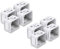 IUSOT 8 staffe per tende veneziane, bianche, 25 mm, staffa di montaggio rettangolare, tende bianche per finestre, staffe per finestre, adatte per veneziane, tende in legno