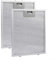 HEBEOT 2x Filtri per cappa da cucina, filtro a rete, filtro antigrasso in metallo per cappa, Filtro antigrasso di ricambio in alluminio 305 x 267 x 9 mm