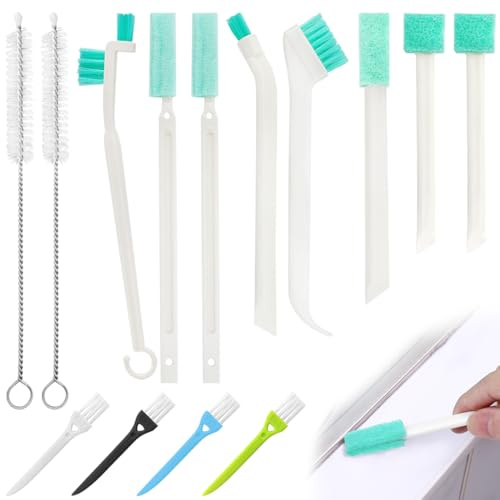DanziX Small Cleaning Brushes for Household,Diverse Cleaning Brush Set 8 in 1 Detail Cleaning Brush Deep Detail Crevice Cleaner Brush for Small Holes Corner Space Keyboard Bottle-14Pcs