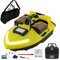 Garbenat 500M RC Köderboot ABS Angelköder Boot Fernbedienung Futterboot mit GPS 3 Köderboxen Fischköder Boot Angeln Futterboot mit Suchscheinwerfer & 12000mAh Batterie (Gelb)