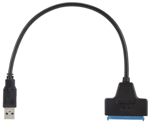 NIWPPKIMX Cable USB 3.0 2.0 SATA 3 de 22 Pines Adaptador SATA a USB 3.0 de hasta 6 Gbps Cable convertidor SATA for Disco Duro Externo HDD SSD de 2,5 Pulgadas