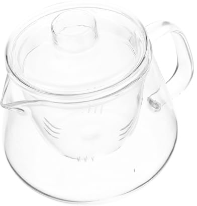 Cabilock Tetera de Cristal Tetera de 500 Ml con Sifón para Té Suelto Y Té con Flores