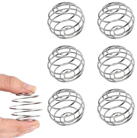 Kisstta Stainless Steel Shaker Ball, Pack of 6 Shaker Ball, Shaker Protein Shake Shaker Ball, Stainless Steel Mixing Ball, Metal Shaker for Protein Blended Drinks, Shaker Bottle Cup Wire Whisk