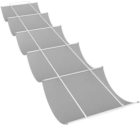 Retrattile Pergola Baldacchino Outdoor U A Forma di Onda Tenda Parasole Rimovibile Vela per Patio Deck Grigio 1.8x7m
