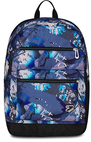 Seven Zaino Scuola Reversible con Cuffie Wireless, Grigio Blu, Reversibile, 29 L, Scuola Media e Superiore, Zaino Ragazzo