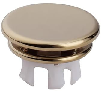 Brushed Brass Basin Sink Overflow Hole Cover Flat Face For Bathroom Gold Finish