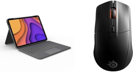 Logitech Folio Touch, Funda & SteelSeries Rival 3 Wireless - Raton