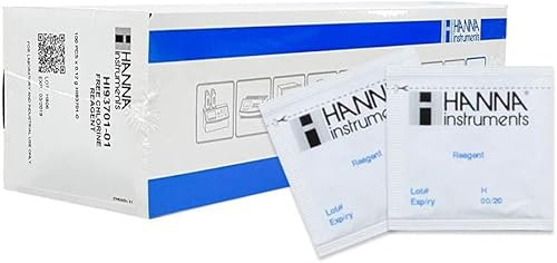 PISCIVAL HI93701-01 | 100 Chlor-Reagenzien, DPD-freies Pulver, kompatibel mit Checker HANNA HI701, präziser Test im Poolwasser, professionell und zu Hause