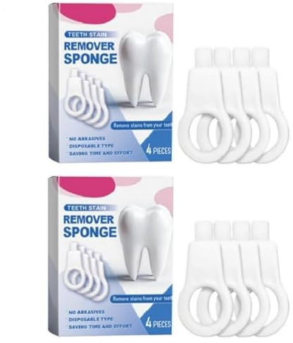 2X Zahnflecken Radierer,Zahnreinigungsset,Effizienter Fleckenentferner,Werkzeug Zum Entfernen,Zahnradierer Polierer,Sanfte Zahnreinigungsschwämme,Zahnfleckenentferner Zum Entfernen Von Zahnfleisch