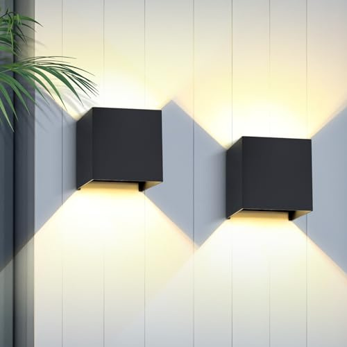 YICALE 2er Pack Wandleuchte Aussen IP65 9W G9 Austauschbar Verstellbar | Wandleuchte für Innen/Aussen, 3000K LED Aussenleuchte Geeignet, ideal für Wände an Garten, Garage, Veranda und Hof