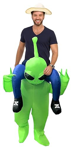 KERCAMKEL Halloween Costume gonfiabile alieno adulto 150-195 cm costume rapimento costume divertente vestito gonfiabile travestimento cosplay adulto halloween natale cosplay festa spettacoli