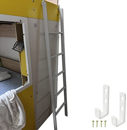 GAOzhenq Scala per Letto a Castello Doppio - Stile con Gancio e Supporto da Pavimento, Scale di Arrampicata per roulotte, Camper, scaletta per cuccetta Superiore del dormitorio (Colore: Argento-G, di