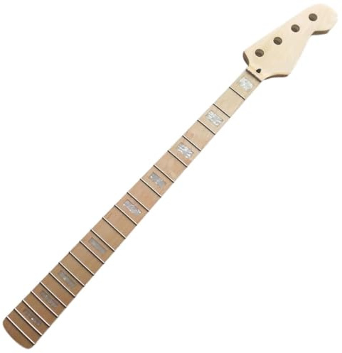 Manico for basso elettrico jazz a 4 corde lucido, tastiera in acero da 20 tasti, 34 pollici