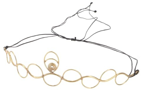 GURU SHOP Tiara Boho Kopfschmuck, Elfenkrone, Hochzeitzschmuck, Haarreif- Model 2