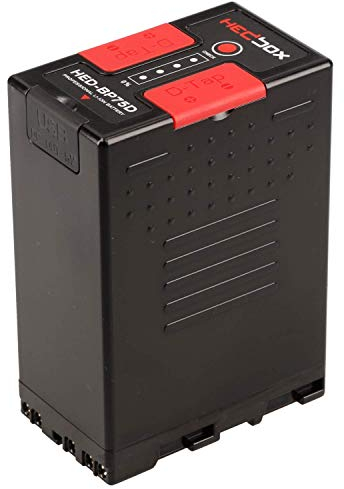HEDBOX HED-BP75D - Li-Ionen Akku (75 Wh / 5200 mAh) 2X D-Tap & USB Ausgang, kompatibel mit Sony BP-U60 und PMW, PXW-FX6, ILME-FX6 Camcorder