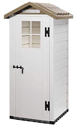 Gardiun Casetta in Resina Tuscany Evo 80 1 m² 97x97x203 cm Bianco/Beige