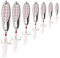 Shaddock Metal Spoon Fishing Lures 10pcs Spinner Baits for Trout Bass Salmon Freshwater Saltwater with Feather Treble Hook 5g-28g (10pcs/box-Mixed Kit(5g-28g))