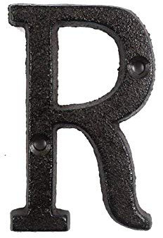 Gelentea Letrero de hierro fundido para decoración de casa, números de metal para casa, placa de puerta, pared de café