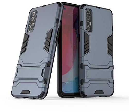 Wuzixi Case for Oppo Find X2 Neo, Elegant and Robust Shockproof Case with Stand for Mobile Phone, Shell Case for Oppo Find X2 Neo.Dark Blue