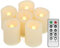6 Stück 3,8cm LED Teelichter Kerzen mit Fernbedienung, Led Teelichter mit Timer, Warmweiß Elektrische Flammenlos Votivkerzen, LED Teelichter Kerzen Flackernd Flamme, Outdoor Weihnachten Halloween Deko