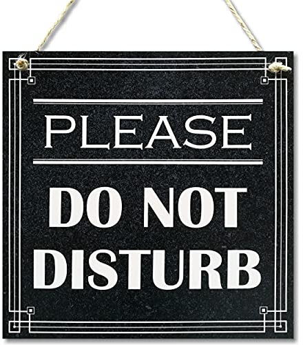CARISPIBET Türschilder mit Aufschrift Please don't disturb, praktische informative Schilder, Büro, Arbeitsplatz, rustikale Hoteldekoration, Vintage-Schilder, Wandkunst, 20,3 x 20,3 cm