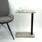 freeroom24 Beistelltisch, Laptoptisch Rebus in Betonoptik, Metall in Schwarz, 45 x 25cm, Verschiedene Höhen (45 x 25 x Höhe 60cm)