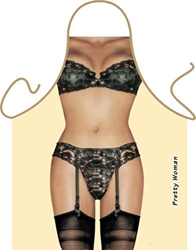 ITATI witziges Geschenk zum Geburtstag Weihnachten Papa Mann Männer Freund Scherzartikel - Fun Schürze (Pretty Woman)