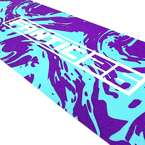 Fantic26 Stunt-Scooter Griptape Ersatz I Park I Kinder I Trick I Tret I Roller I Anti Rutsch Sandpapier 58,5cm I Passend für Decks bis 58,5cm x 15,5cm (Swirl Lila/Türkis)