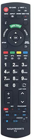 VINABTY N2QAYB000672 Telecomando di Sostituito Adatto Per Panasonic Viera TV TX-L42EW30 TX-P42G30J TX-P42S30E TX-P46G30Y TX-P50G30J TX-LF37E30 TX-P50G30Y TX-PF42G30 TX-L37GW20 TX-P42G20E TX-P50G20ES
