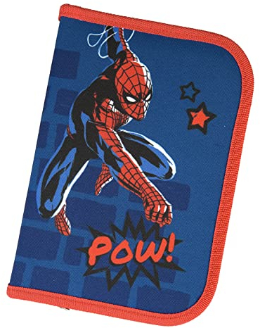 Scooli - Spider Man Gefülltes Schüleretui - Komplettes Etui mit hochwertigen Stiften und mehr - All-in-One Schuletui - Praktisch für die Schule - Für Jungen ab 6 Jahren