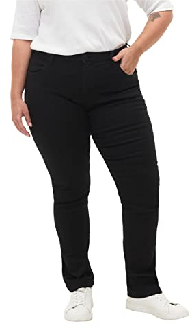 Zizzi Damen Große Größen Emily Jeans Slim Fit Normale Taillenhöhe Gr Gr 48/82 cm Black