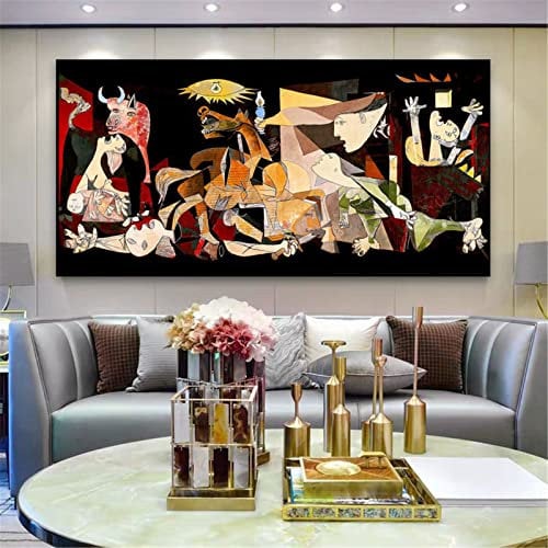 Diamond Painting Bilder Abstrakter berühmter Picasso DIY 5D Diamond Painting Kinder Kits Full Drill Strass Stickerei Kreuzstich Leinwand Mosaik Malerei Heimwand Decora Geschenk Round Drill,80x160cm