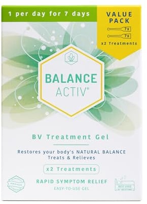 Balance Activ BV Gel, Bacterial Vaginosis Treatment for Women, Value Pack | BV treatment rapidly relieves odour, discomfort & discharge; antibiotic-free; 14 pre-filled applicators; 2 treatments