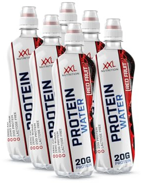 XXL Nutrition - ISOPRO - 20 Gramm Eiweiß pro Flasche - Fett-, Zucker- und Laktosefrei - Red Fruit - 500ml - 6-Pack