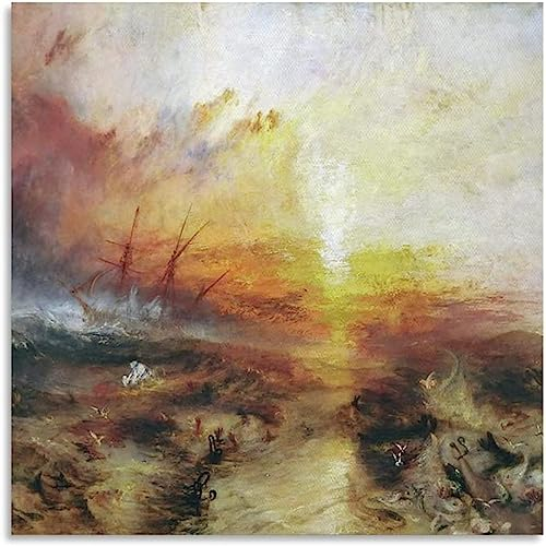 LVTFCO Famous Jmw Turner Poster Abstract Landscape Wall Art Jmw Turner Prints Jmw Turner Canvas Painting For Home Wall Decor Picture 50x50cmx1 No Frame