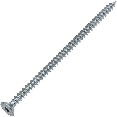 AERZETIX - C68247 - Lot de 100 Vis autotaraudeuses pour bois à tête fraisée Ø5x100 mm à empreinte étoile TX - en acier zingué
