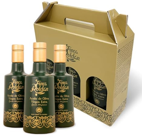 Finca Roldán - Aceite de Oliva Virgen Extra Premium - Aceite de Oliva de Calidad - Aceituna Verde Picual - Aceite AOVE Gourmet en Elegante Botella - Campaña 24/25-3 Botellas de 500 ml