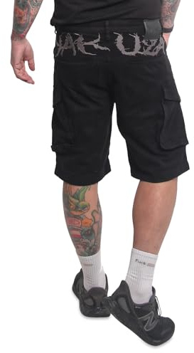 Yakuza Herren Shards Cargo Shorts, Schwarz, 36W