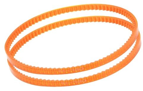 Kozelo 2Pcs MB380 Standard Sewing Machine Motor Belts - [380mm Girth x 4mm Thickness ] Polyurethane Motor Drive V-Belt for Household Electric Sewing Machine Use, Single Tooth, Orange