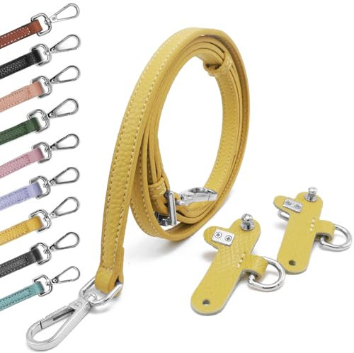 PU Leder Schulterriemen für Minitaschen Taschengurte Terrakotta Tragegurte für Taschen Tragegurt für Longchamp Damen Bag Strap gelb