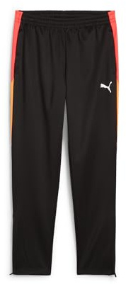 PUMA Unisex-Kinder IndividualLIGA Training Pants Jr Gestrickte Hosen, PUMA Black-Heat Fire, 128