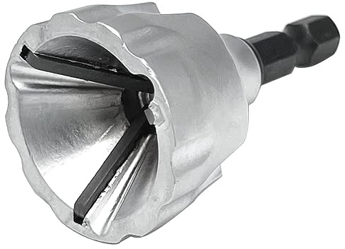 Teocpai Deburring External Chamfer Tool Bolt Thread Repair Tool Deburring Drill Bit Quick Release 1/4inch Hex Shank Fits for 1/8-3/4(3mm-19mm)