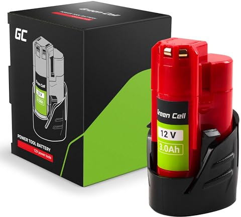 Green Cell Akku 12V 3Ah Li-Ion für Milwaukee M12 Elektrowerkzeuge — Hochwertiger, Effizienter und Zuverlässiger Ersatz 4932451388, für Dauerhafte Stromversorgung